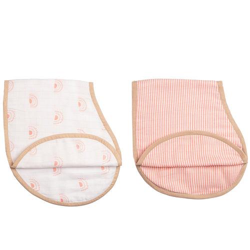 Organic Muslin Burp Cloth & Bib (Pack of 2) – Over the Rainbow