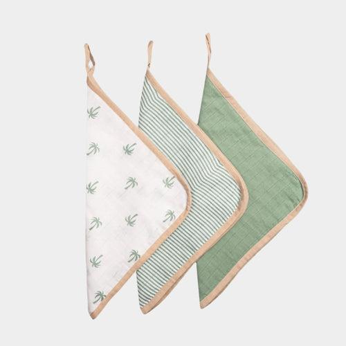 Organic Muslin Washcloths (Set of 3) – Palm Paradise