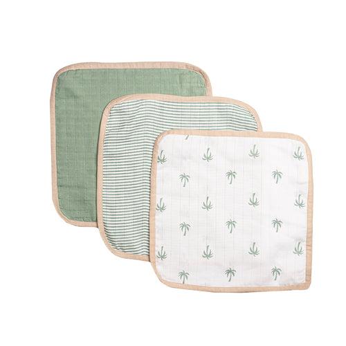 Organic Muslin Washcloths (Set of 3) – Palm Paradise