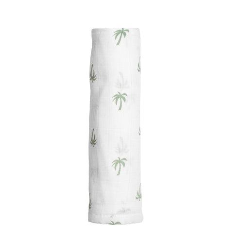 Swaddle & Burp Cloth Bib - Palm Paradise