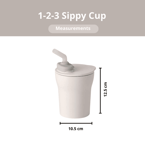1-2-3 Sip! Sippy Cup (9m+) - Vanilla/Grey
