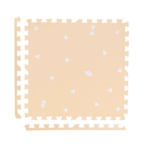 Foam Tiles Playmat - White/Peach Triangles