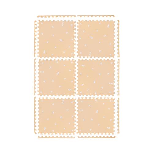 Foam Tiles Playmat - White/Peach Triangles