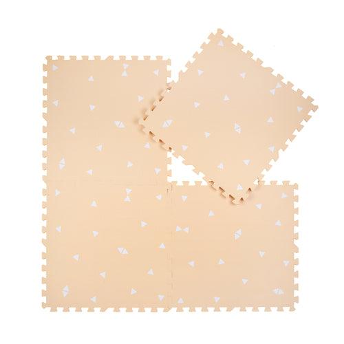 Foam Tiles Playmat - White/Peach Triangles