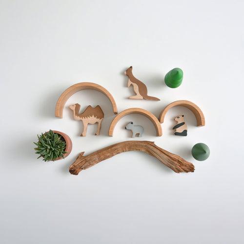 Wooden Exotic Animals (Set of 4)