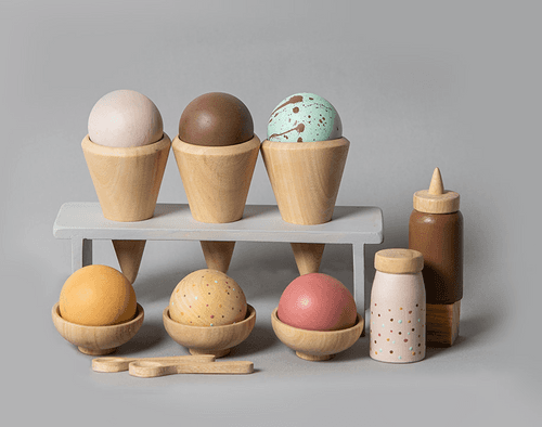 Wooden Ice Cream Set