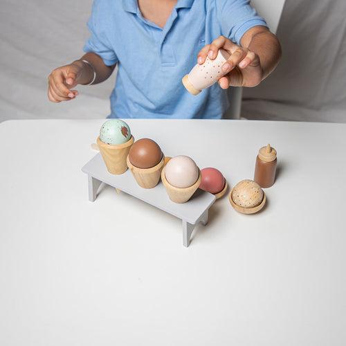 Wooden Ice Cream Set