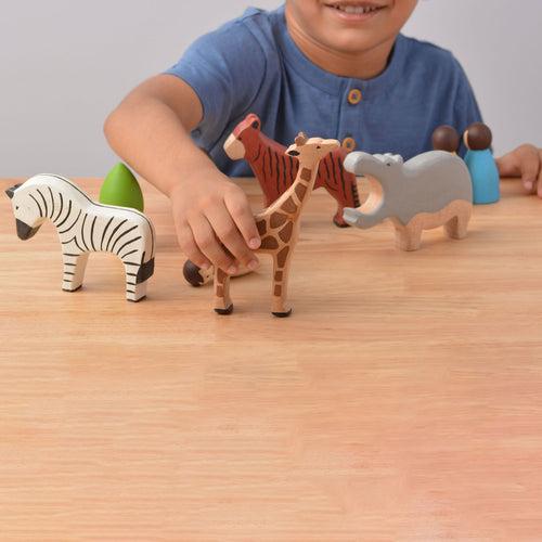 Wooden Wild Animals (Set of 12)