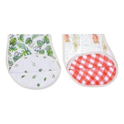 Bamboo Muslin Burp Cloth & Bib (Pack of 2) – Picnic Party