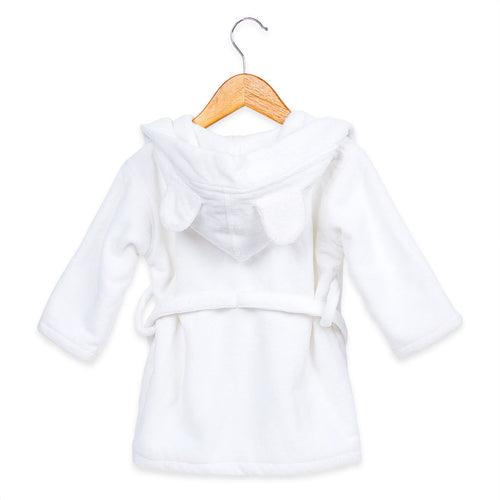 Hooded Baby Robe – Ivory