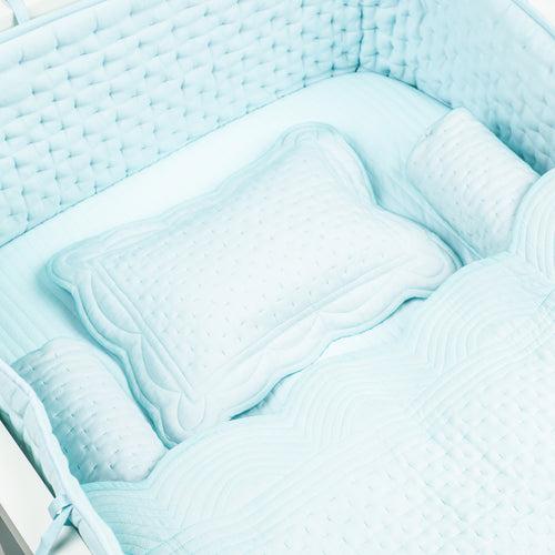 Heirloom Cot Bedding Set – Sky