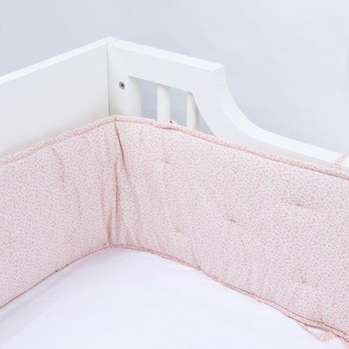 Cot Bumper – Pink Foliage