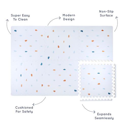 Foam Tiles Playmat - Powder Blue Terrazzo