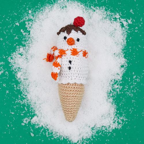 Ice Cream Snowman Ornament