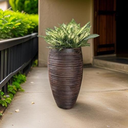 Planter ribbed style- a perfect pot for indoor plants.