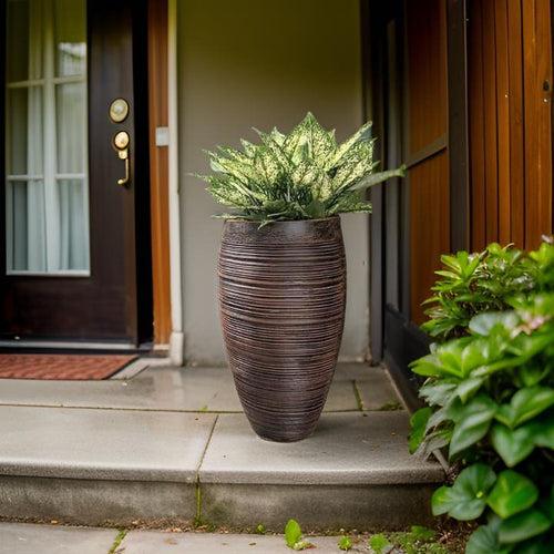 Planter ribbed style- a perfect pot for indoor plants.