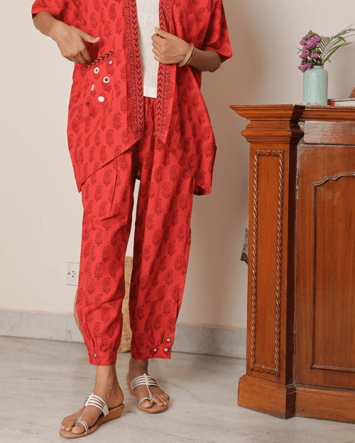 Red Bagh print Salwar