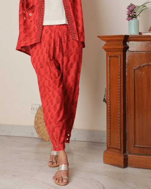 Red Bagh print Salwar