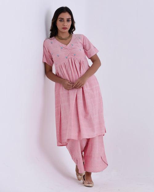 Pink Shiuli kurta set