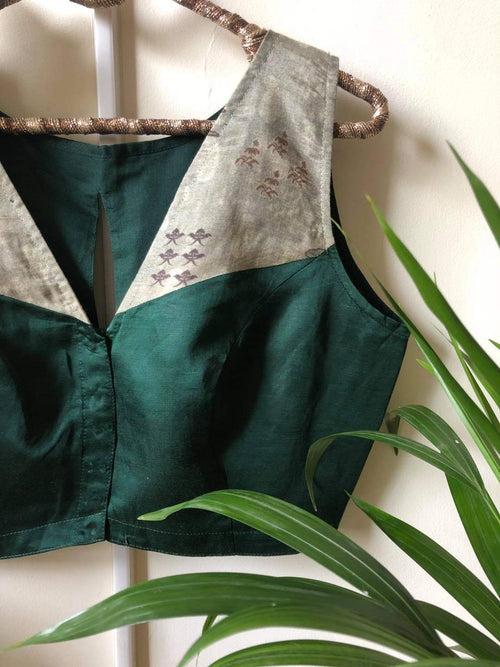 The Butterfly Blouse - Bottle Green