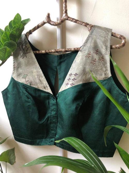 The Butterfly Blouse - Bottle Green