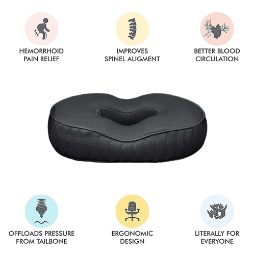 Sky - Donut Shaped Seat Cushion - Tailbone and Lumbar Support - Firm