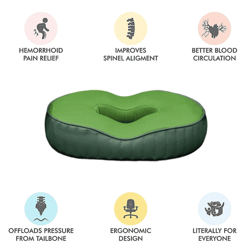 Sky - Donut Shaped Seat Cushion - Tailbone and Lumbar Support - Firm