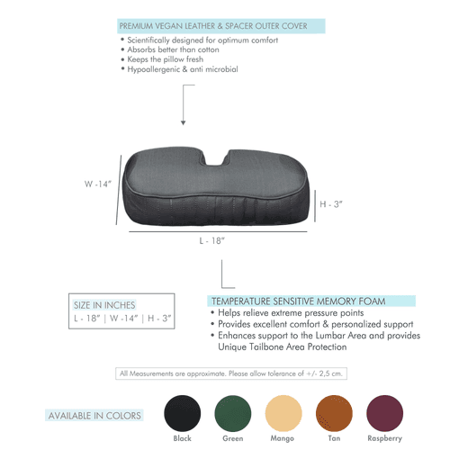 Sprucesoft - Coccyx Tailbone Support Seat Cushion - Firm