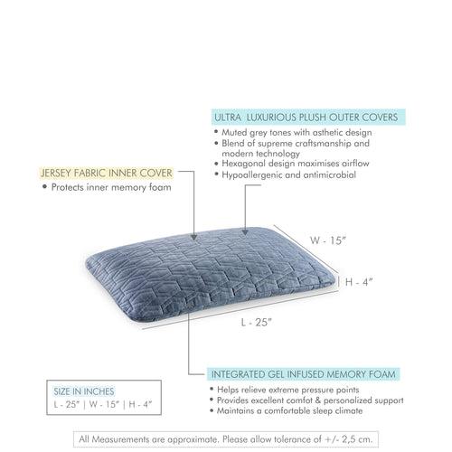 Birch - Cooling Gel Memory Foam Pillow - Slim - Medium Firm