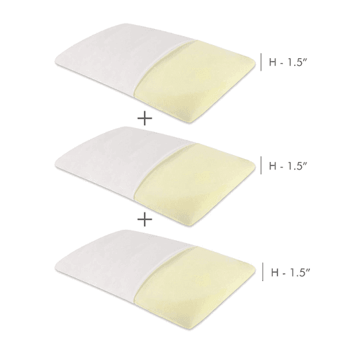 Elm - Memory Foam 3 layer adjustable Pillow - Medium Firm