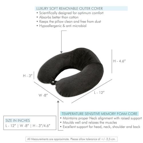 Explorer - Memory Foam Travel Neck Pillow - Medium Firm