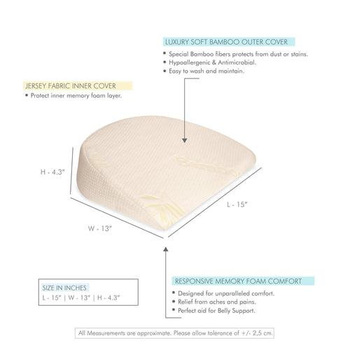 Freya - C-Shaped Memory Foam Pregnancy Pillow - Medium Firm