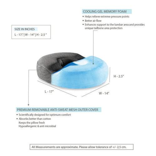 Sky - Donut Shaped Seat Cushion - Tailbone and Lumbar Support - Firm