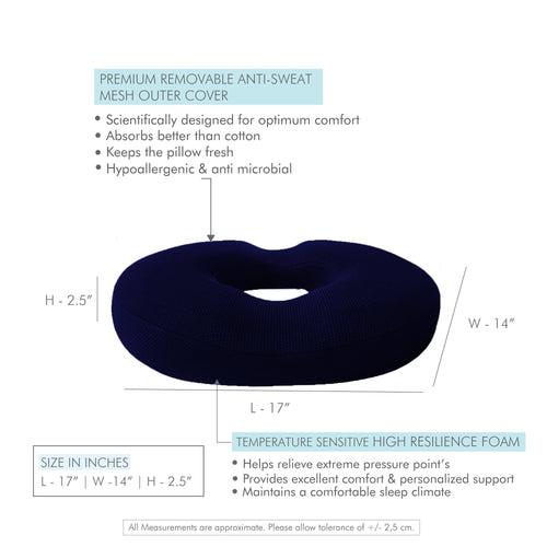 Sky - Donut Shaped Seat Cushion - Tailbone and Lumbar Support - Firm
