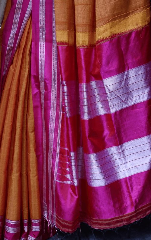 Buy Ilkal Cotton Silk Handloom Saree : Handloom Ilkal 'Narangi Rani'