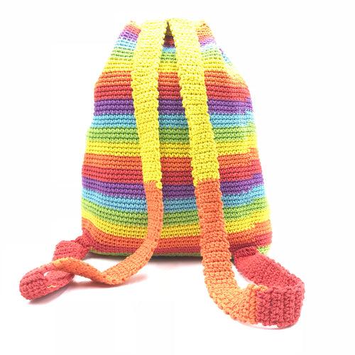 Crochet Rainbow Backpack