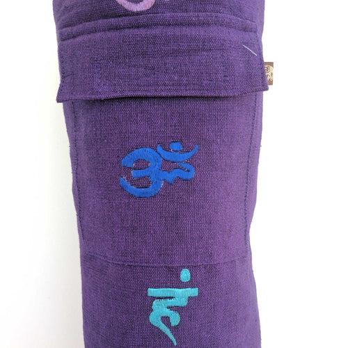 Yoga Mat Bag Om Purple