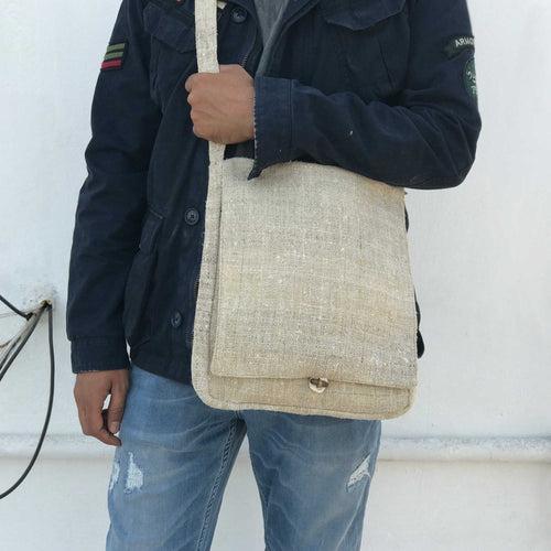 Hemp Messenger Bag Plain