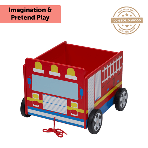 Pull-Along Fire Truck Wagon