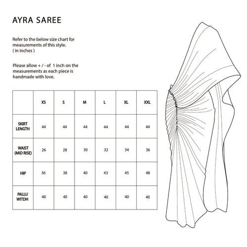 Ayra Saree - Micropleated Black