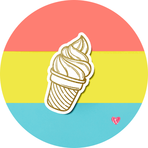 Ice Cream Foil Vinyl Sticker