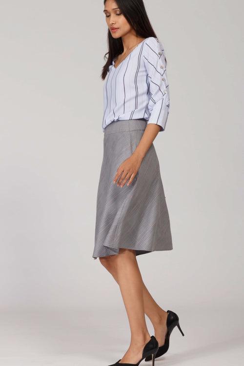 Glen Plaid A line Flowy Skirt