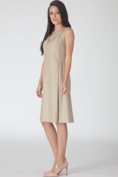 Orient Beige A line Dress