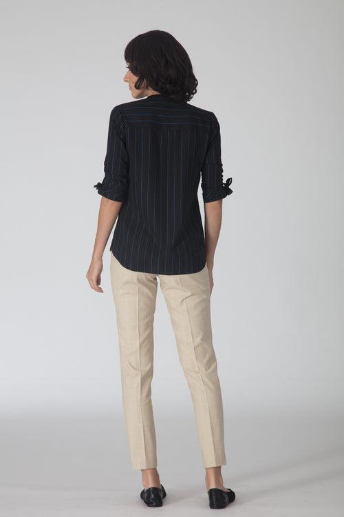 Pinstripe Pocketed Top