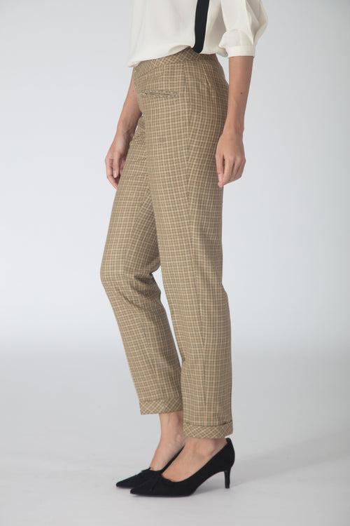 Plaid Button fly Trousers