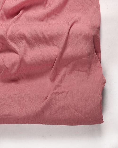 Salmon Plain Rayon Crepe Fabric ( Width 38 Inch )