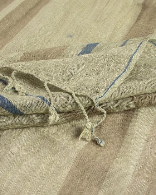 Green Stripes Woven Bhagalpuri Cotton Stole