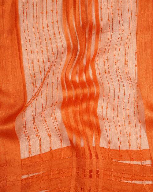 Stripes Woven Bhagalpuri Tussar Silk Stole