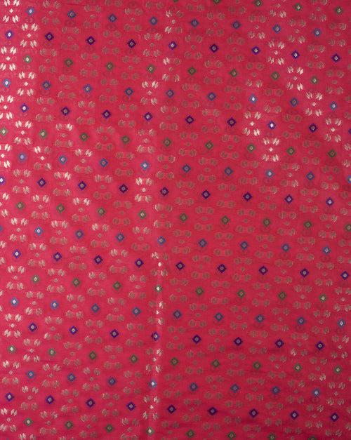 Zari Jacquard Pure Taffeta Silk Fabric