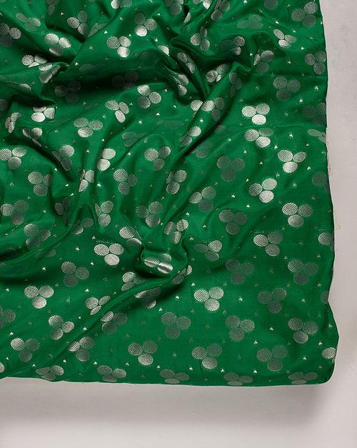 Zari Jacquard Pure Taffeta Silk Fabric